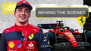 Go Inside the Ferrari F1 Garage with Charles Leclerc