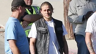 Charlie Hunnam Films On Location For 'Sons Of Anarchy'