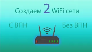 Настройка ВПН. Создаем 2wifi сети.  Одна через ВПН, другая без ВПН  на роутере Keenetic.