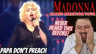 FIRST TIME HEARING Papa Don't Preach! Madonna | Blond Ambition Tour 1990 REACTION