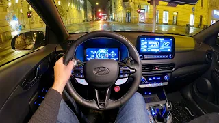 New HYUNDAI Kona N 2022 - NIGHT POV test drive & REVIEW (280 HP SUV)