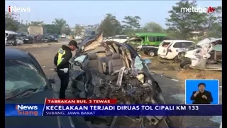 Bus Sinar Jaya Tabrak Truk dan Minibus di Tol Cipali, Sopir Melarikan Diri - iNews Siang 28/07