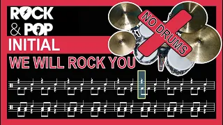 We Will Rock You - Drumless Track With Notation (Trinity Grade Initial)