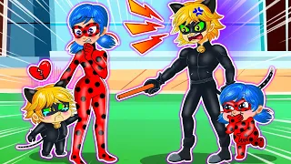 HAPPY or UNHAPPY Family? Poor Life of Cat Noir Baby | Lady Bug x Cat Noir | Miraculous Animation