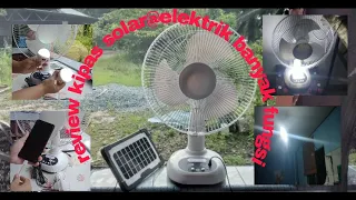 review kipas solar/elektrik banyak fungsi!!#kipasangin