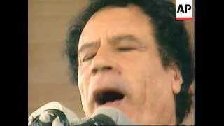 Libya/Egypt - Gaddafi Addresses Palestinians