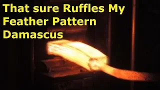 Blacksmithing Forging Feather Pattern Damascus #3