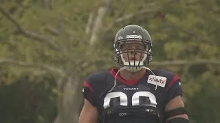 J.J. Watt Steals the Show at Redskins-Texans Practice