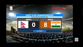 INDIA VS NEPAL (8-0) U-20 SAFF CHAMPIONSHIP Highlights (All Goals)