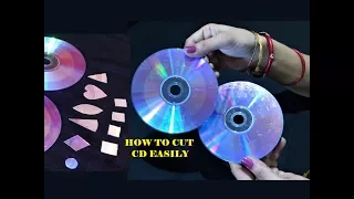 How To Cut CD /DVD Easily For Craft - 3 Easy Method / CD craft / Best out of waste