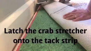 How to stretch carpet with a crab stretcher carpettoolz.com