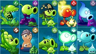 All PEASHOOTER & MINT Plants Battlez - Who Will Win? - Pvz 2 Team Plant vs Team Plant