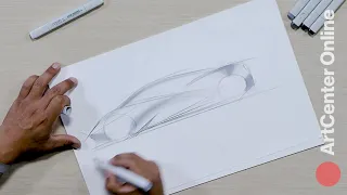 Professional Car Design: Sketching a Super Car (1 of 2)