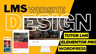 Tutor lms website design | Design an E-Learning website | Learning Management System Step-by-Step