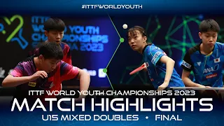 Sun/Yan vs Watanabe/Ojio | U15 XD Final | ITTF World Youth Championships 2023