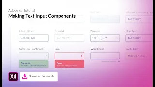 Adobe Xd Tutorial - Making Components for Input text