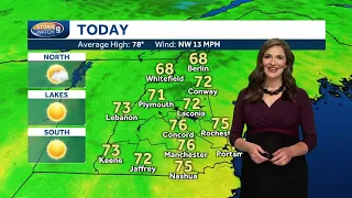 Watch: Mainly sunny skies with chance of pop-up shower today