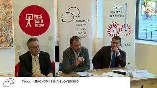 Mníchov 1938 a Slovensko  (Diskusný večer ÚPN 28.9.2023)