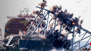 Eingestürzte Brücke in Baltimore gesprengt