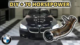 Must Do Modification - DIY Catless downpipe install - F10 535i BMW N55 Build  Part 6