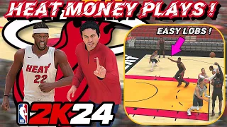 BEST Cutting Playbook In 2K24 ! | Heat Money Plays | Easy Lobs, & Open 3's