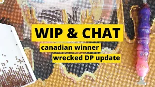 Diamond Paint With Me | WIP & Chat | Update on my wrecked diamond painting, another winner & more