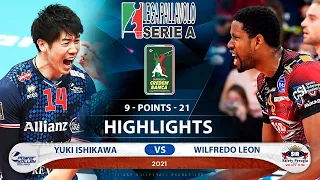 Yuki Ishikawa vs Wilfredo Leon | Highlights | Milano vs Perujia | Italian Superliga | HD