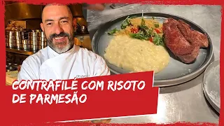 Contrafilé com risoto de parmesão | FOGAÇA NA COZINHA