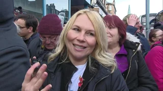 Screaming fans greet Leonardo DiCaprio in Edinburgh