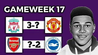Premier League Gameweek 17 Predictions & Betting Tips | Liverpool vs Manchester United