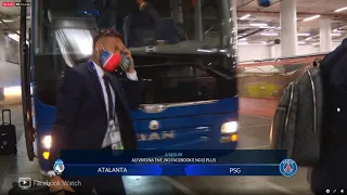 NEYMAR CHEGANDO PARA O JOGO CONTRA ATALANTA