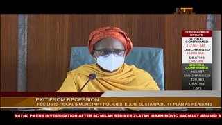 FEC Meeting: Minister of Finance,  Zainab Ahmed, briefed State House