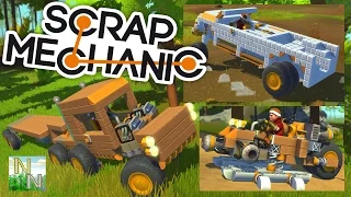 Scrap Mechanic Фура с Прицепом, Пикап и Снегоход. Ваши постройки :)