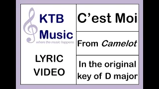 C'est Moi (Camelot)[Lyric Video] Robert Goulet, Original Cast