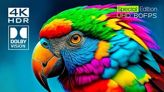 Colorful Macaw Parrots   Stunning Birds in 4K 🐦Sleep Relax Forest Ambient Sounds 4K TV Screensaver