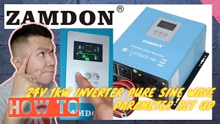 ZAMDON SOLAR INVERTER PARAMETER SET UP MODIFICATION / EASY SET UP PURE SINE WAVE TOROIDAL INVERTER