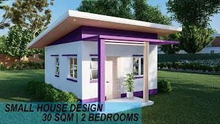 Amazing Small House Design 30 sqm (6m x 5m) | 2 Bedrooms