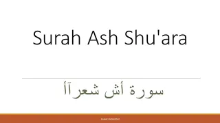 26 Surah Ash-Shu'ara with only Urdu Translation.