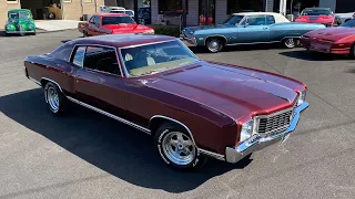 Test Drive 1972 Chevrolet Monte Carlo Big Block SOLD $17,900 Maple Motors #1131