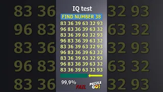 Find 38, where? | Brain Teaser IQ Test #shorts #different #puzzles #opticalillusion