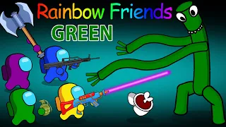 AMONG US vs RAINBOW FRIENDS ROBLOX (green) #2