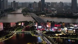 Ningbo city - day to night comparison