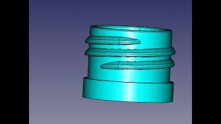 FreeCad Резьба  бутылки из ПЕД