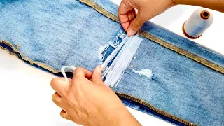 Innovative Jeans Patch: Decorative Thread Technique *fascinating*