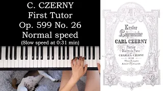 Carl Czerny - First Tutor - Op. 599 No. 26 / Tutorial & Free Sheets (Piano) [Mom with Grand Piano]