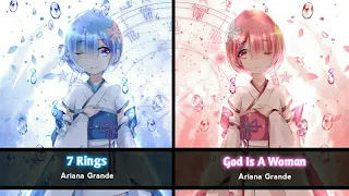 「Nightcore」→ 7 Rings Of God (Switching Vocals / Ariana Grande Mashup)