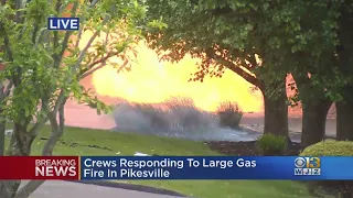 Crews Responding to Gas Fire In Pikesville