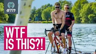 Tandem Kayak Vs Swimmer! | Cycling...On Water?