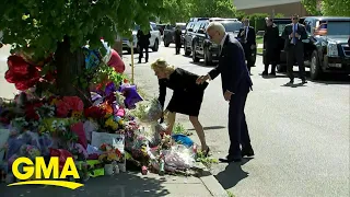 Biden visits scene of fatal Buffalo shooting l GMA