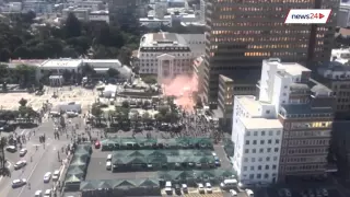 BIRD'S-EYE VIEW: Watch stun grenades being used on protesting students